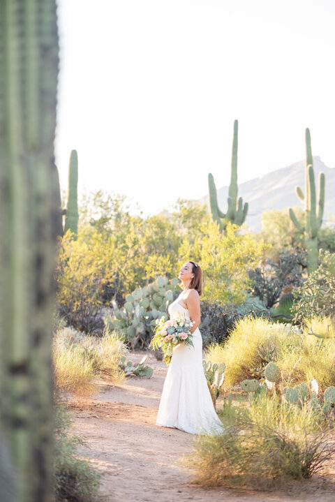 tucson bride saguaro cactus