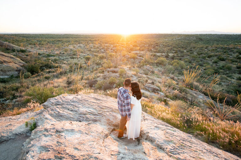 sunset spots for engagement sessions in tucson